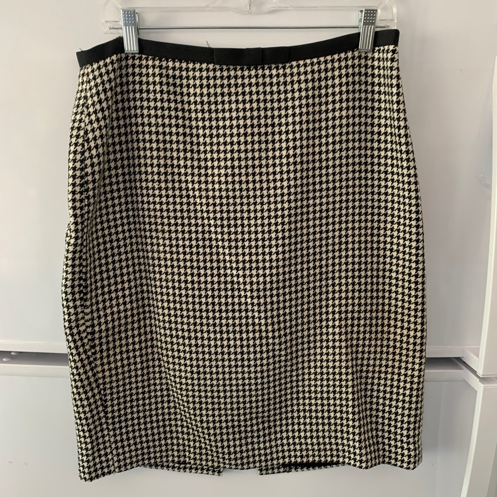 Ann Taylor Houndstooth Wool Skirt